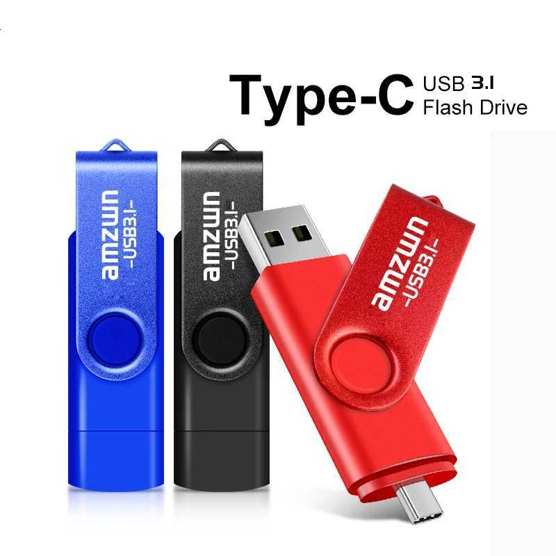 Metal OTG 2 IN 1 Type C pen drive 128GB usb memory stick 256GB 32GB 64GB 128GB cle USB31 flash drive memoria usb C251209