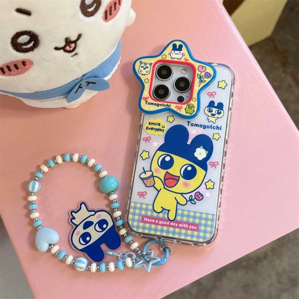 Kawaii Funny Rabbit Cartoon Phone Case For iPhone 13 14 15 16 Pro Max Cover Lovely Anti-fall Funda with Chain Protection Cover C2512090