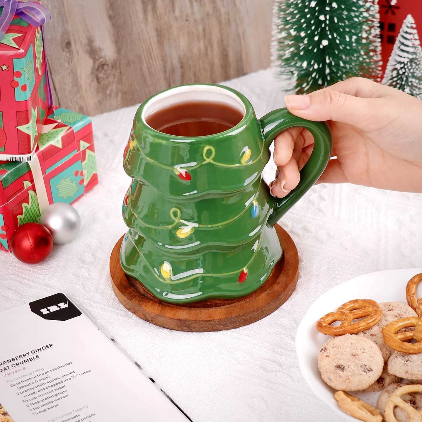 Creative Gift Idea Christmas Night Snowman Christmas Tree Kaolin Eco-Friendly Coffee g Socks Festive Gift Set For Friends H251209