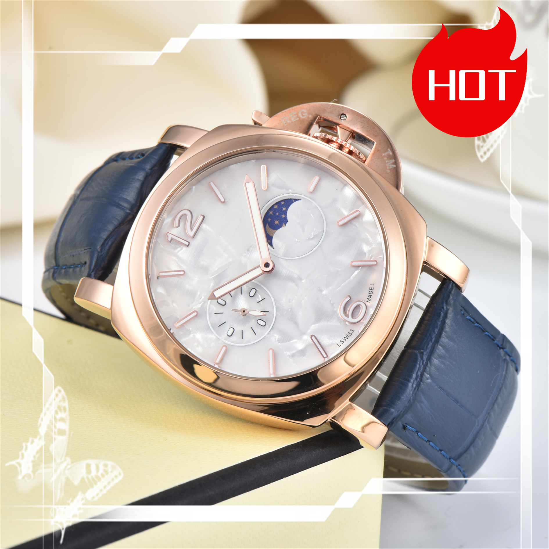 Luxury designer mens PANERAIity LUMINORity watches Quartz automatic movement WATCH stainless steel luminous gifts men Wristwatches #825