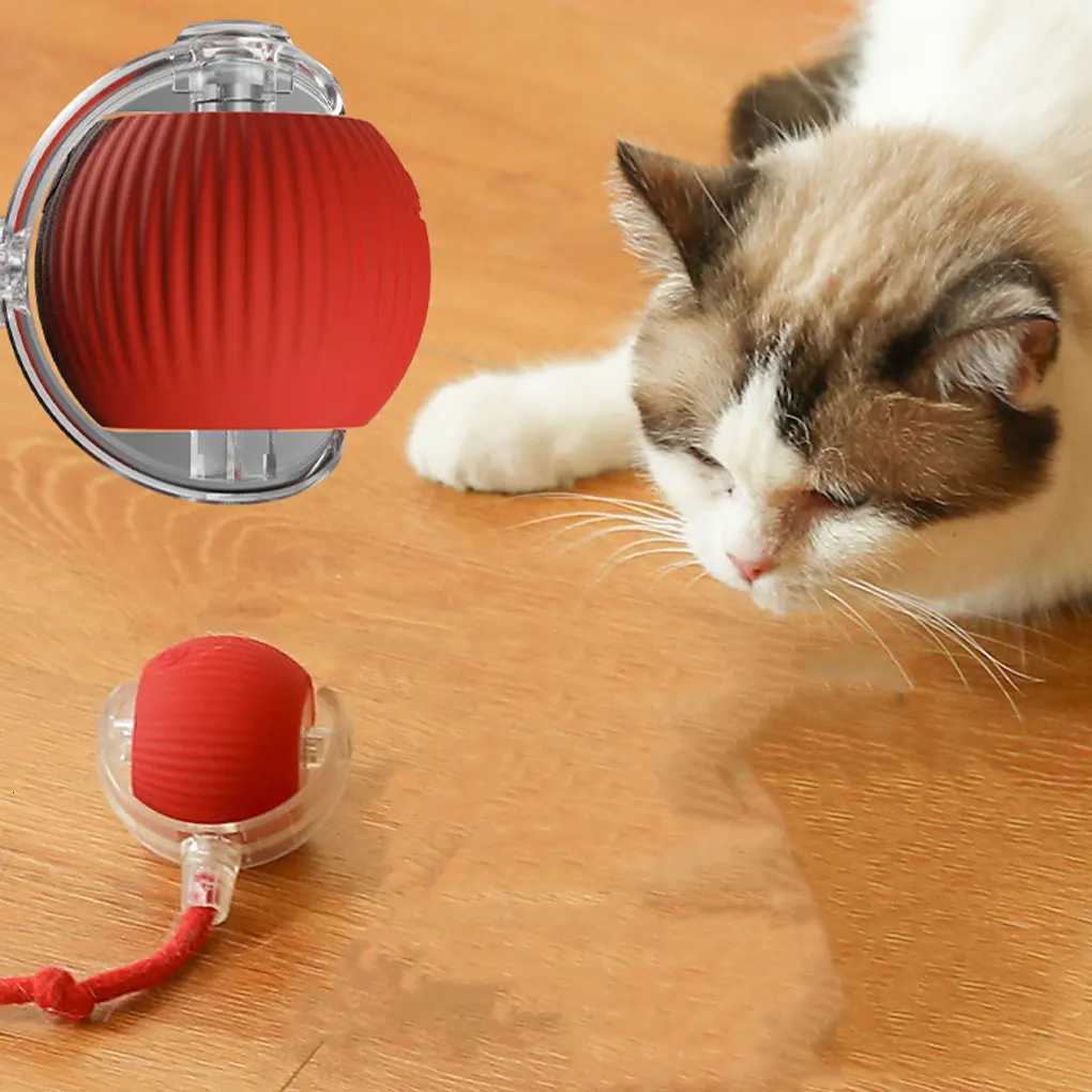 Electric Automatic Rolling Cat Ball - Smart Sensor Rechargeable Interactive Toy with Teaser Bird Cat Toy for Cats M251209