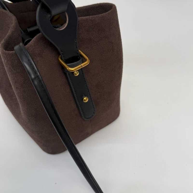 2025 Autumn Lat Drstring Bucket Handbags For Wen Faux Suede Leopard Prints Shoder Crossbody Bag With Braided Top-Handle Y251209