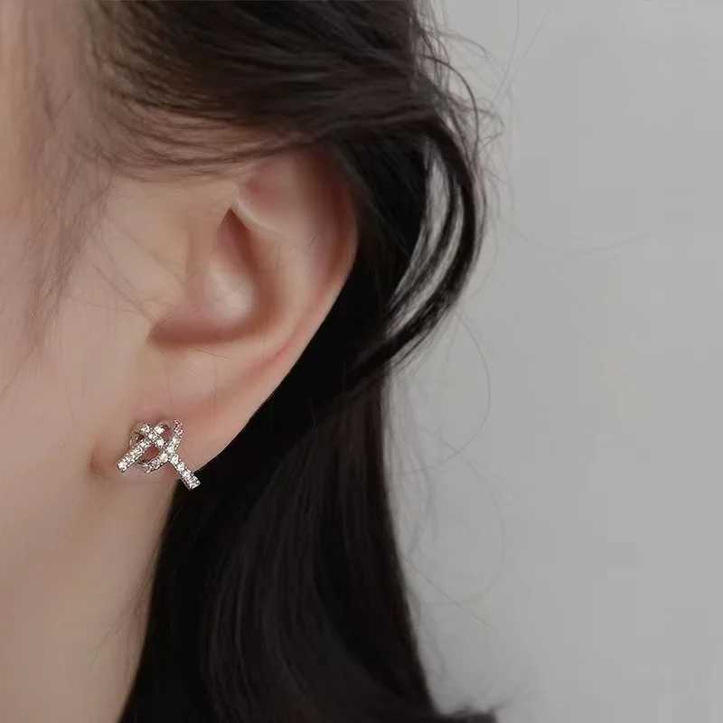 925 Sterling Silver Exquisite And Compact Zircon Bow Simple Heart Set Diamond Geometric Earrings Wedding Jewelry K251209 H260129