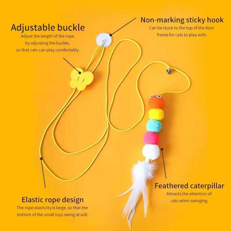 Interactive Cat Toy Hanging Simulation Cat Toy Funny Self-hey Interactive Toy for Kitten Playing Teaser Wand Toy Cat Supplies M251209
