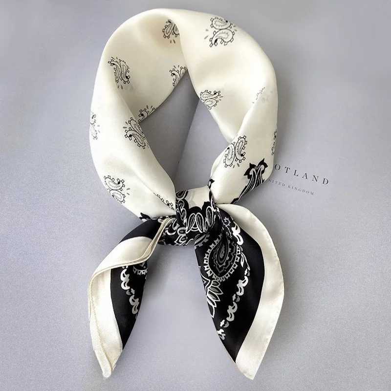 Luxury Luxury Printing Silk Square Scarf Women Neck Hair Tie Band Beach Hijab Kerchief Head Headbands Bandana Female Foulard 70cm Y251208