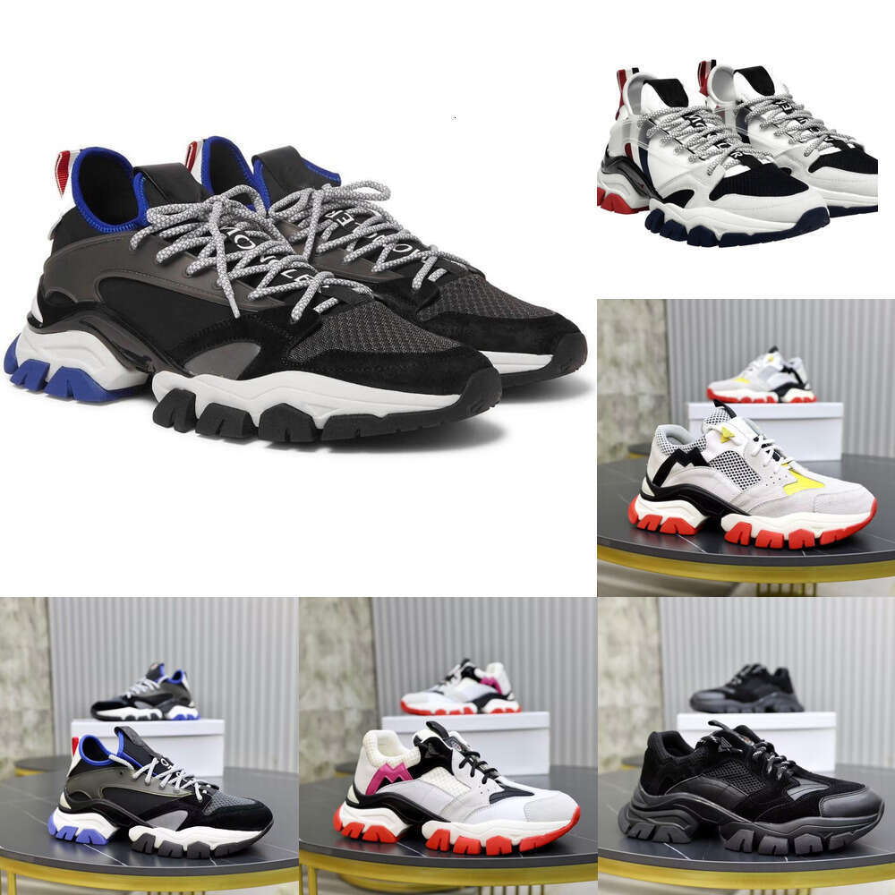 Famous dress Comfort Runner Sport Men's Casual Walking office shoes White Black Mesh Panelled Lace-up Leather Sneaker Luxury Brand Trevor Scarpa Trainers Shoes