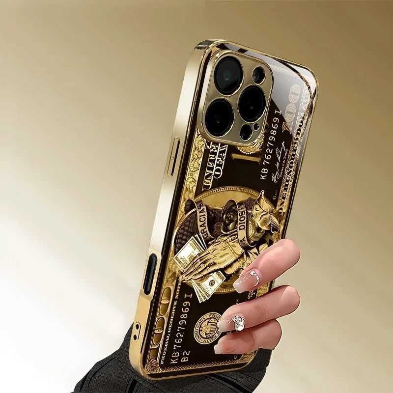 Wealth Pattern Gold Metallic Paint Phone Case For iPhone 17 16 15 14 13 12 11 Pro Max 15 14 Plus 17 Air 16E Cover C251209