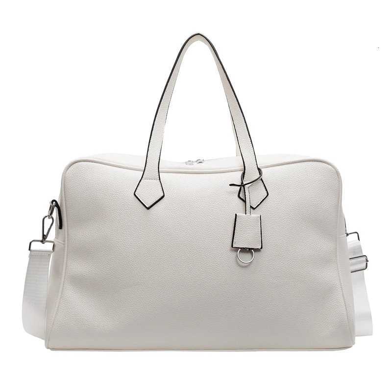 Fi Sense of Luxury Solid PU Travel Bags Large Capacity High Quality Simple Temperament Shoder Bags for Unisex 2025 New Y251209