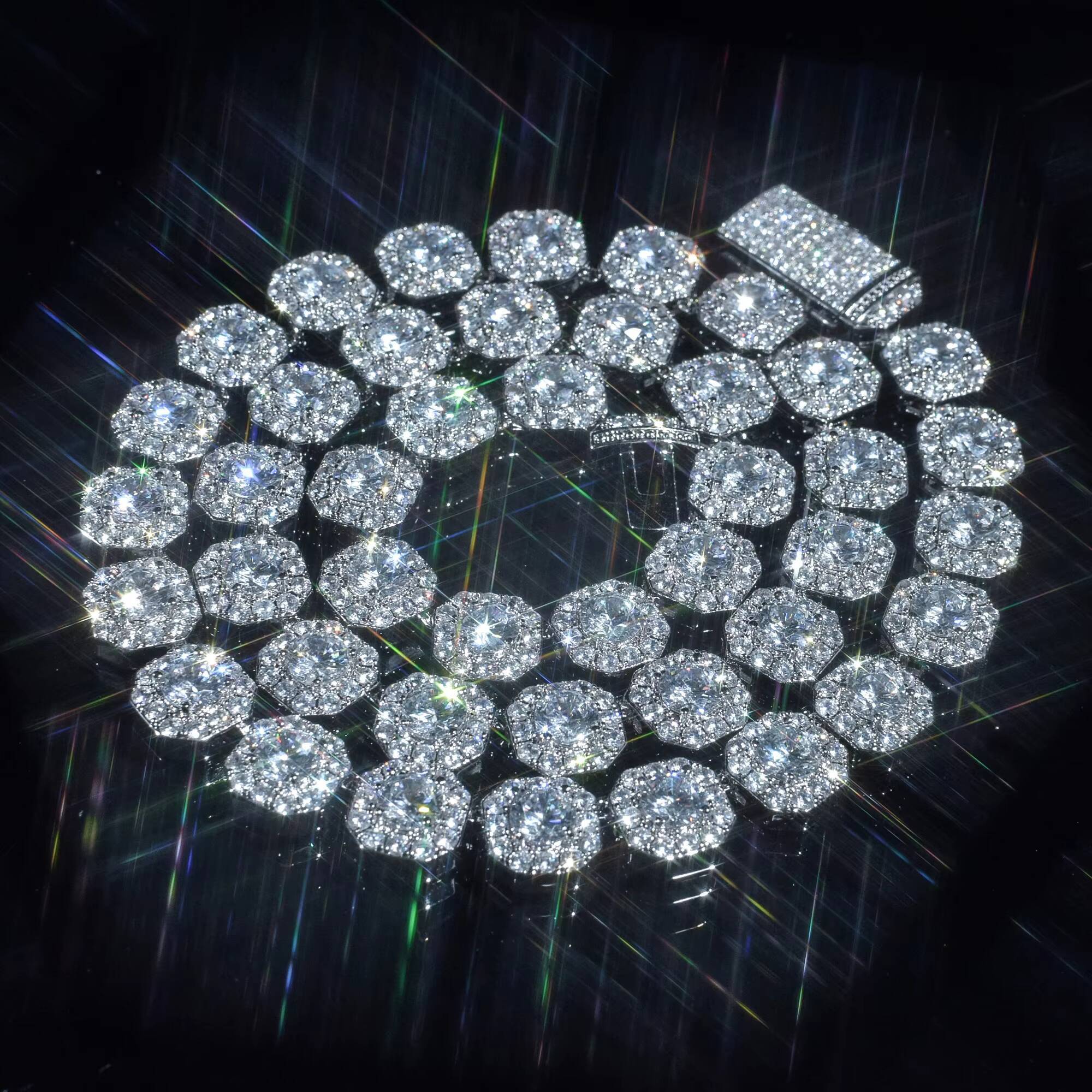 Hip Hop Jewelry 3/4/5/6MM 1 Row Iced Out Tennis Chain Men and Women Moissanite Choker Necklace