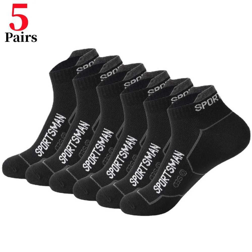5Pairs/Mens High-quality Cotton Socks Summer Mens Breathable Sports Socks Ankle Socks Casual Thin Style Outdoor Running SocksT251209