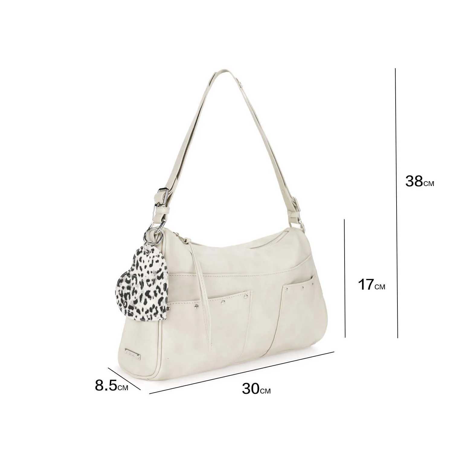 RE Niche Hot Chick Style Mti-Pocket Shoder Bag Leopard Print Bag Cmuter Shoder Crossbody Tote Bag for Wen Y251209