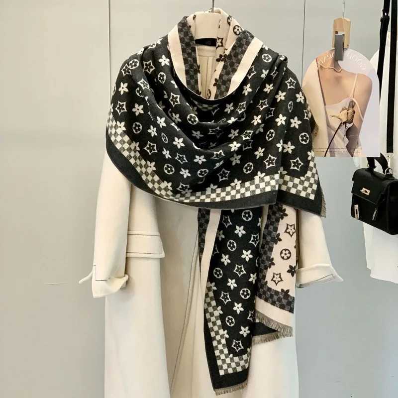 Luxury Autumn Winter New Imitation Cashmere Scarf Womens Versatile Neck Protector Jacquard Scarves Fashion Warm Long Fringed Shawl Y251208