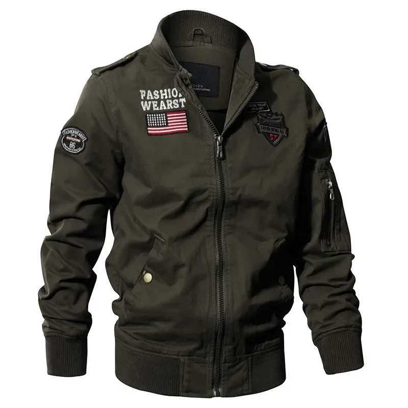 New Spring Military Style Pilot Jacket Multi-pocket Men Tactical Flight Jacket Autumn US Air Force Motorcycle Outwear Cotton W251209