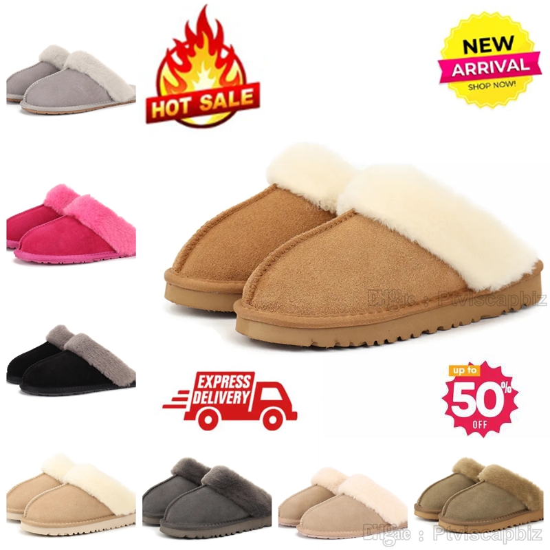 Designer Casual Elegance: Cozy Faux Fur Slip-On Booties for Couples | Stylish House Shoes with Grip Sole