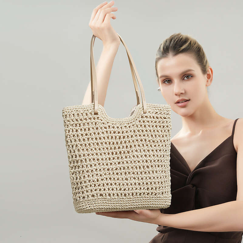 Luxury Bags Designer Large Capacity New Beach Bags Handwoven Cutout One Shoulder Women's Handbag Multifunctional Beach Bags