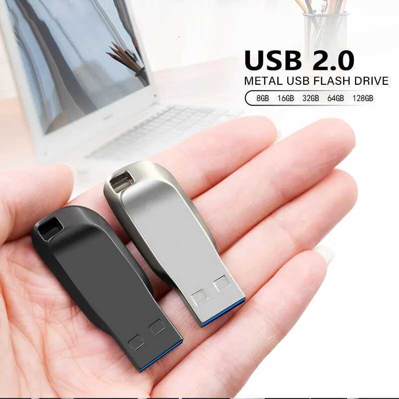 NEW USB Flash Drive 20 High Speed 128GB 64GB 32GB 16GB 8GB Cle USB 20 Flash Pendrive 64GB 128GB Metal 20 Stick Pen Drive C251209