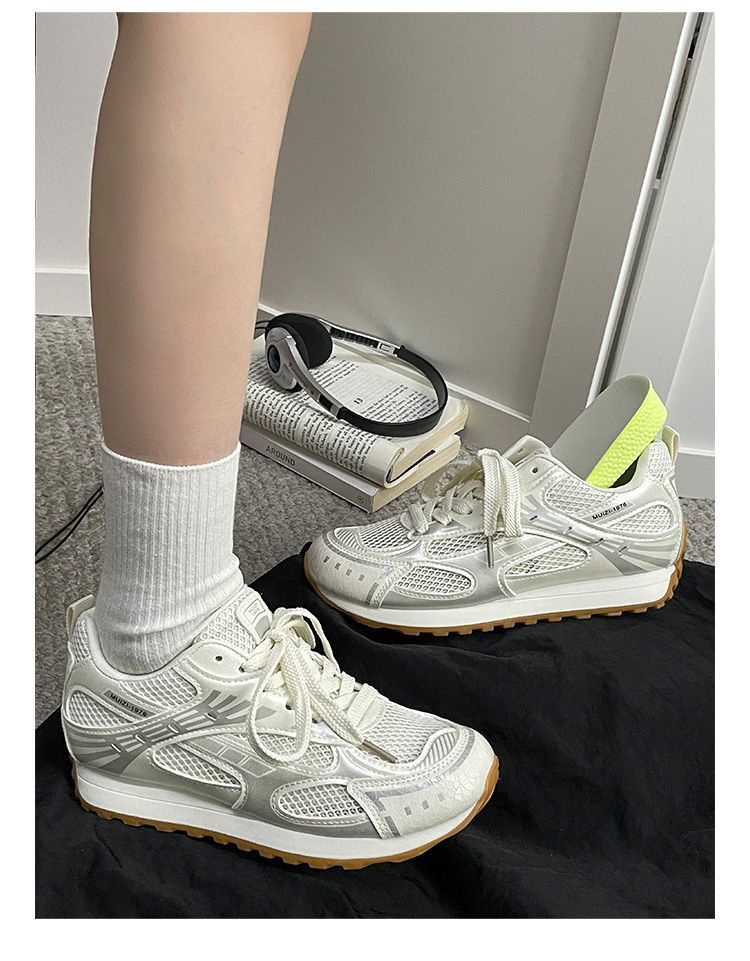 Heightened mesh breathable Forrest Gump shoes 2025 summer new retro moral training sports leisure lightweight fashion dad shoes