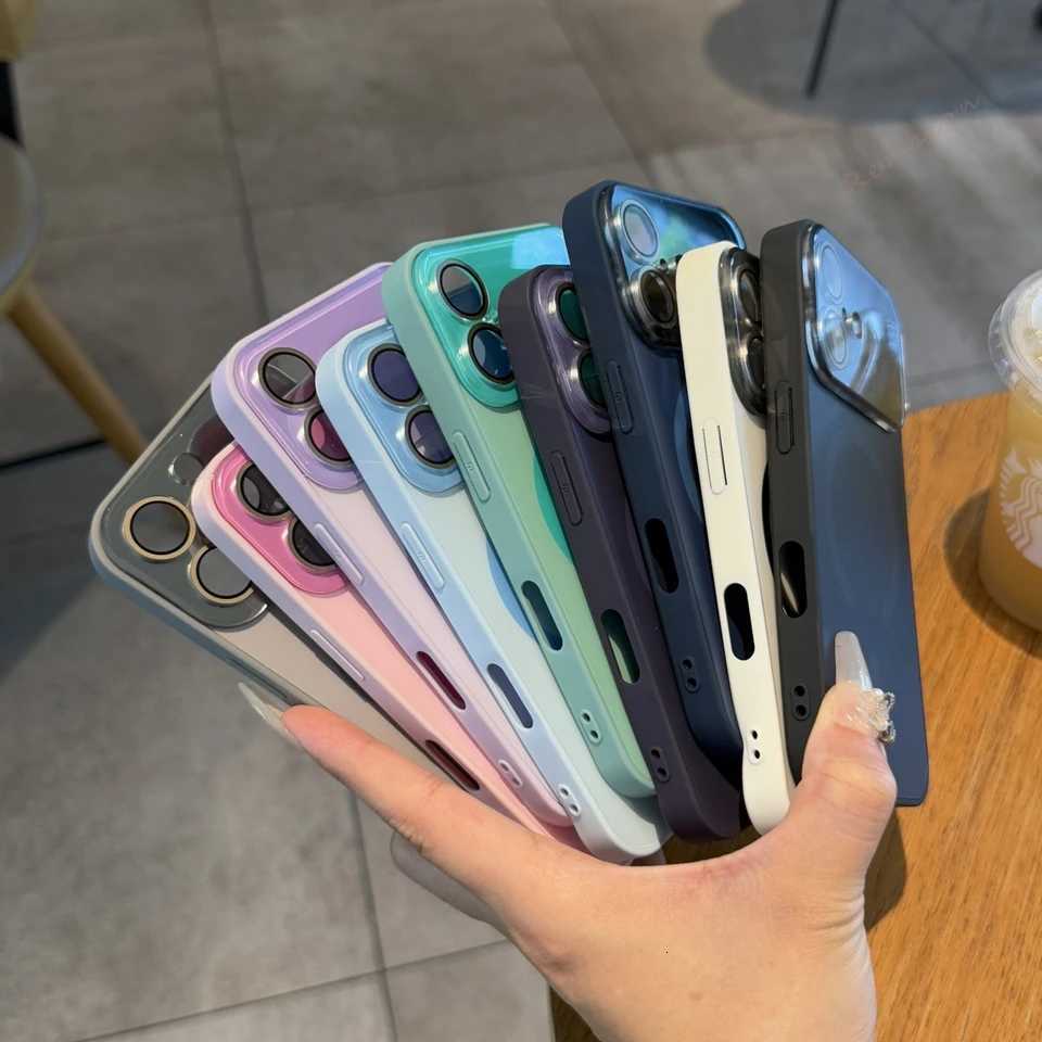 Official Magnetic Phone Case For iPhone 17 Air 11 12 13 14 15 16 17 Pro Max Big Window Charging Protector Cover M251209