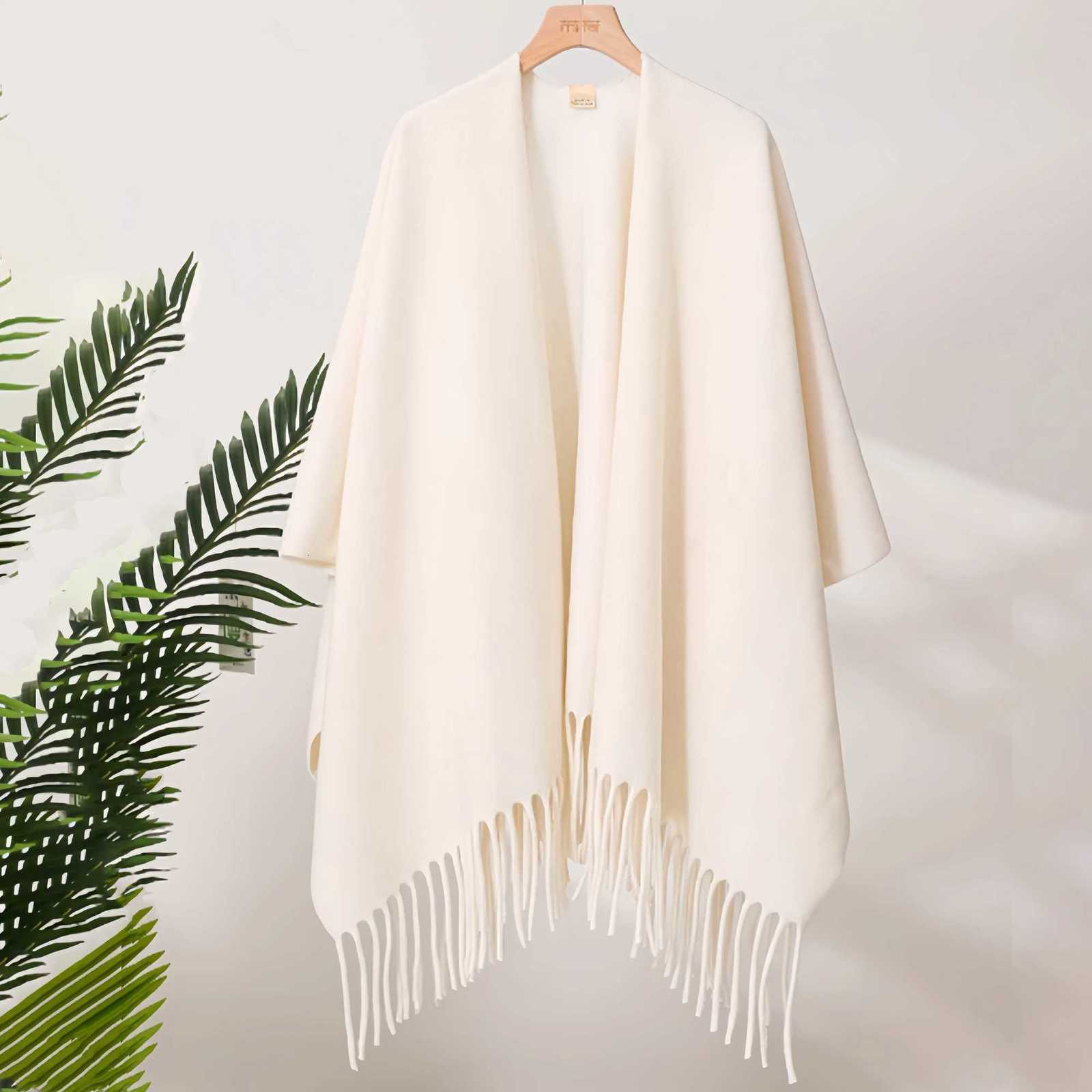 Luxury Winter Womens Poncho Warm Shawl Double-Sided Designer Thickened Blanket Luxury Scarf Female Cloak Cashmere Pashmina Cape Stole Y251208