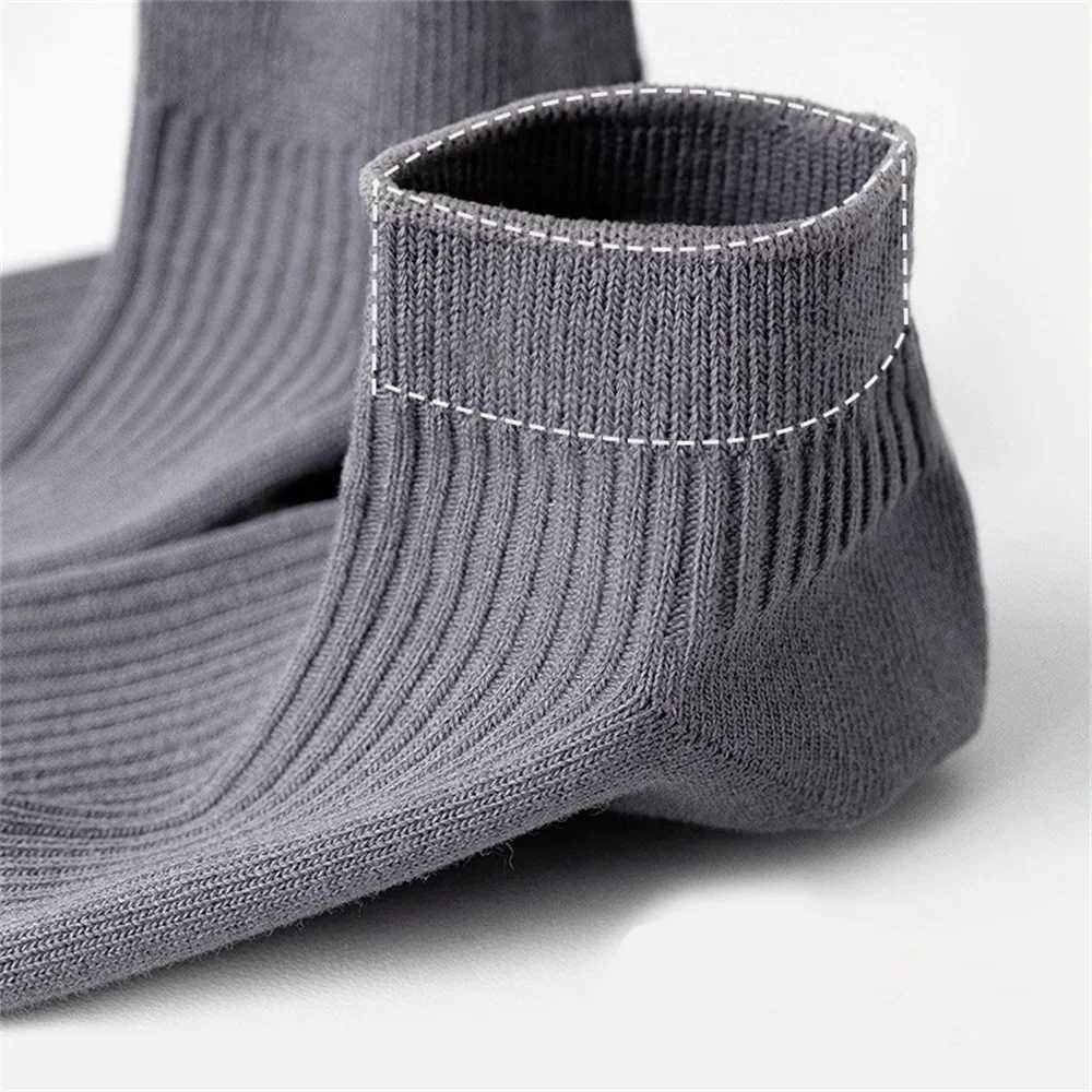 5 Pairs Ribbed Cotton Men Socks High Quality Short Low Tube Sports Male Casual Soft Socks Women Breathable Summer SoxT251209