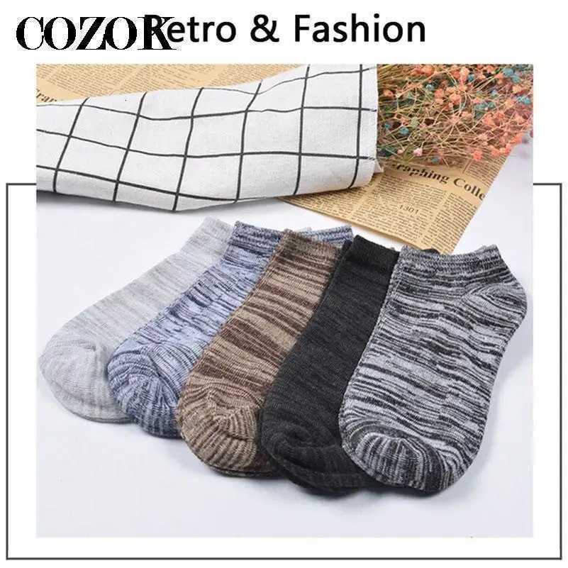 2 Pairs Men Socks Cotton Ankle High Quality Striped Casual Breathable Boat Socks Short Men Socks Summer Male New Fashion Man SoxT251209