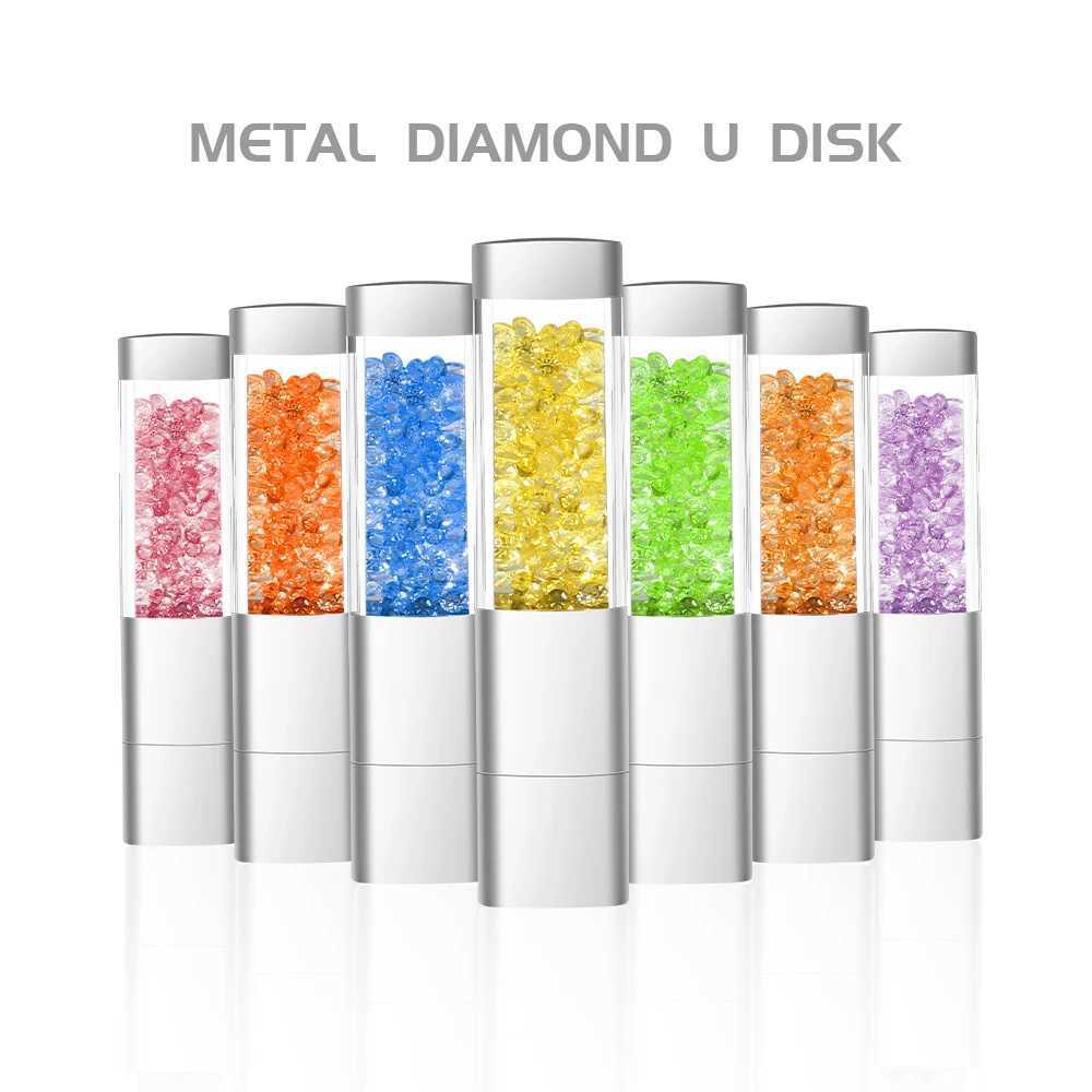 Crystal Pendrive 20 USB Flash Pen Drive 128GB 4GB 8GB Memory Stick 16GB 32GB Pretty Pen Drive Wedding Gift USB Stick C251209