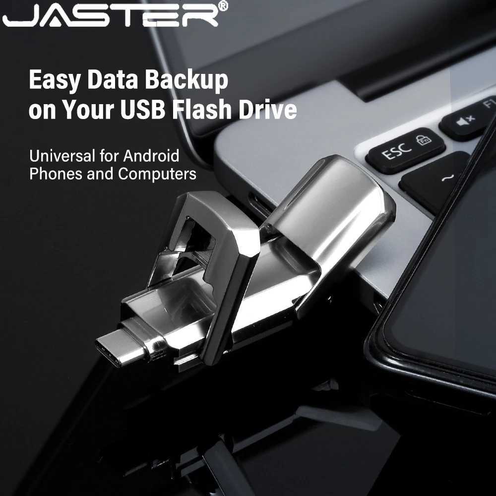 JASTER New TYPE-C 20 pen drive 128GB 64GB stylish metal USB flash drive 32GB 16GB memory stick business gift USB flash drive C251209