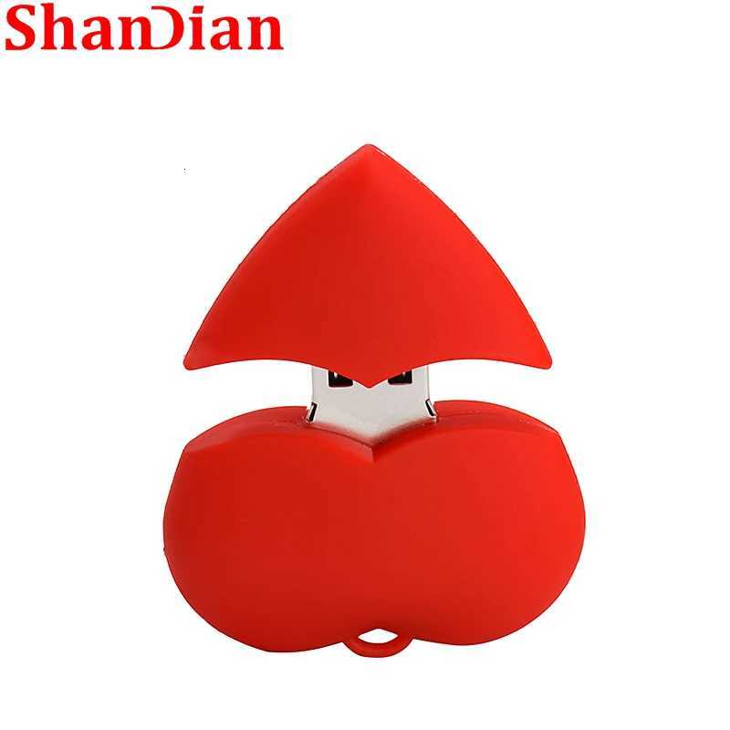 Gifts For Kids Red 64GB USB Flash Drive Silicone 32GB Pen Drives Gift 16GB Memory Stick 8GB Beautif U Disk 20 C251209