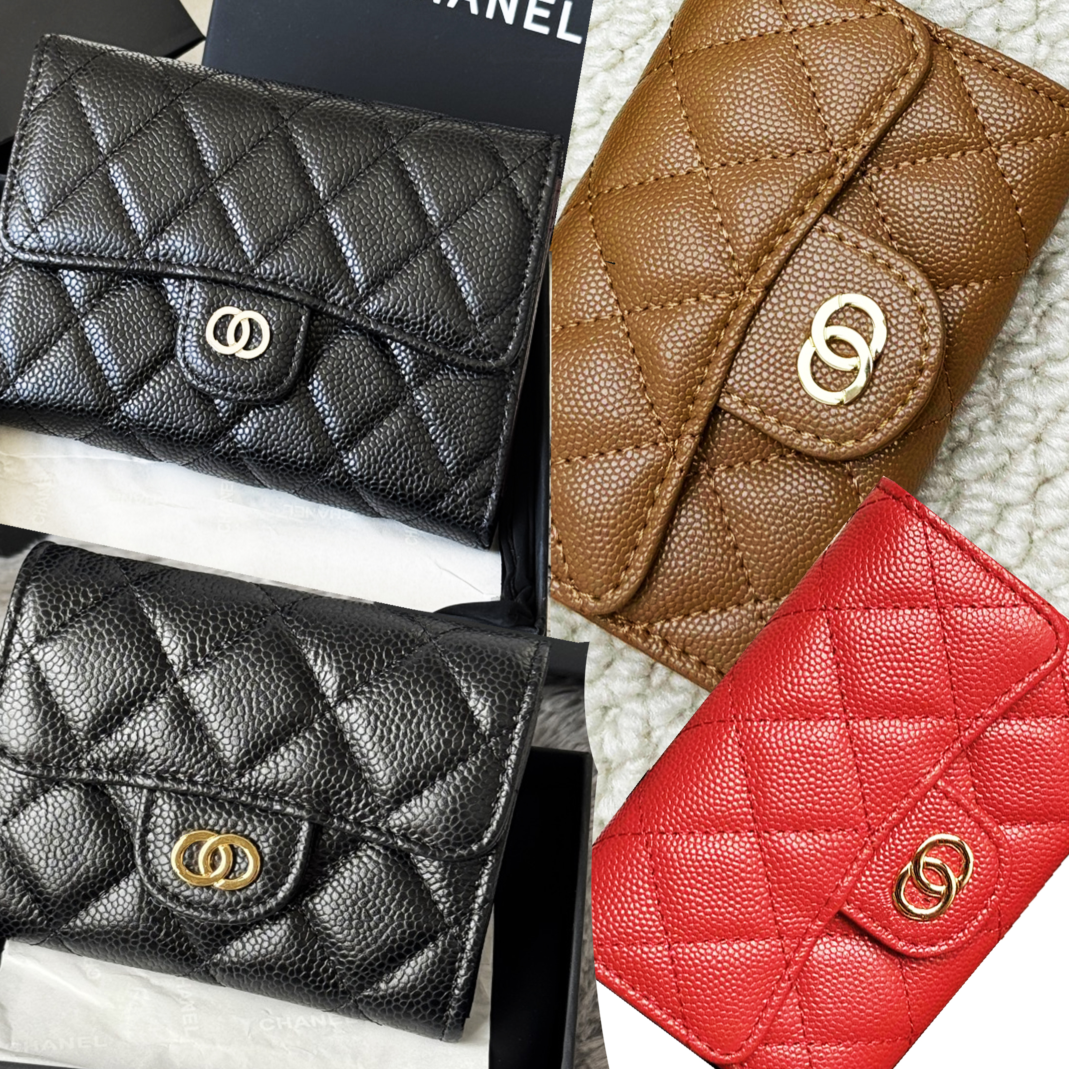 Designer Genuine Leather black Luxury 10A Coin Purses & Card Holders Wallet for Women - Model X014