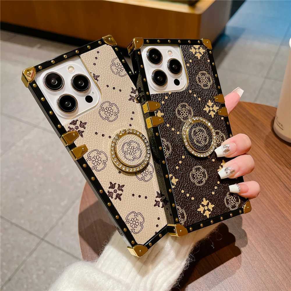 Retro Wen Phone Case Luxury Flower Pattern Soft Leather Cover for iPhone 17 pro Max 17 Air 15 16 pro Max 16E 11 12 13 14 plus C251209
