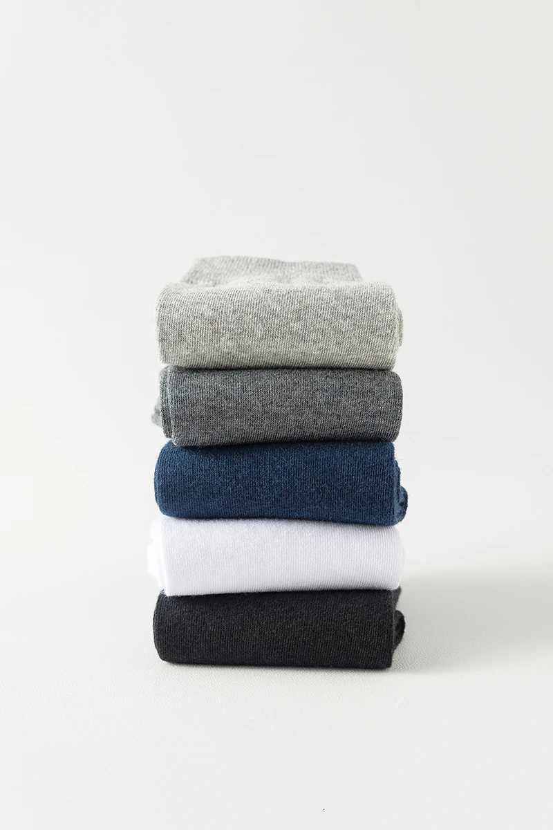 10 pairs solid color mens cotton socks black business mens socks are soft and breathable and sweat-wicking medium mens socksT251209