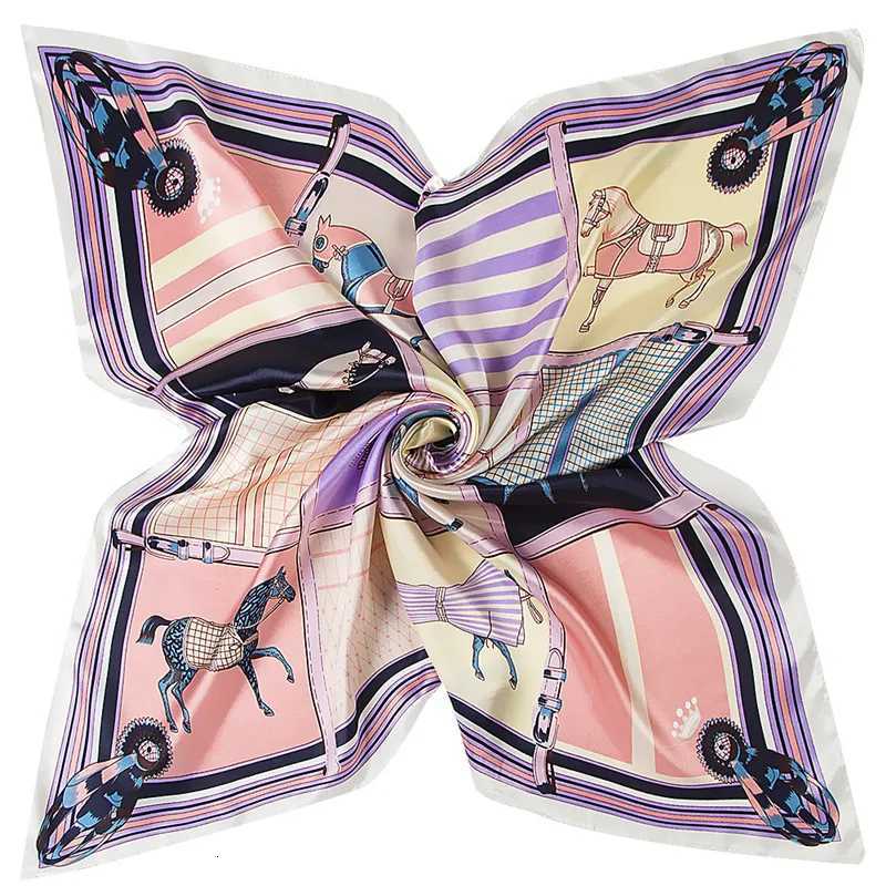 Luxury New Design Plaid Carriage Silk Scarf For Ladies Striped Hijab Shawl Brand Scarf Foulard Square Head Scarves Wraps For Women Y251208