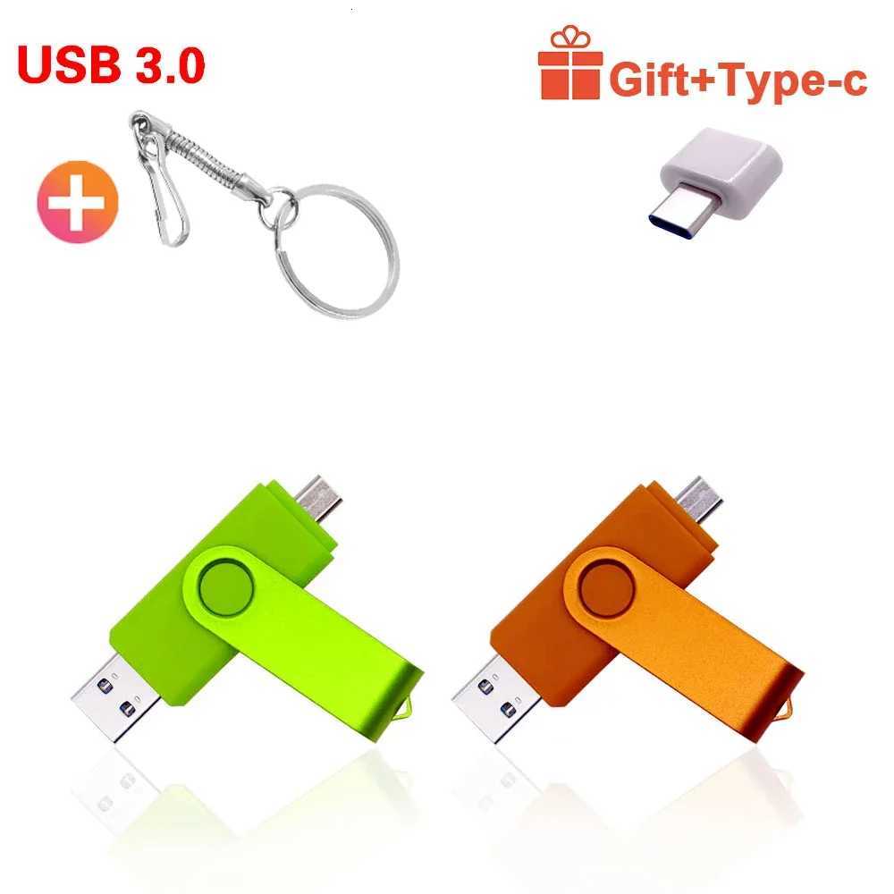 High Speed Pendrive 64GB 128GB 256GB 64GB High-quality Usb Flashdrive Pen Drive OTG Type C USB Flash 30 USB with Key Chain C251209