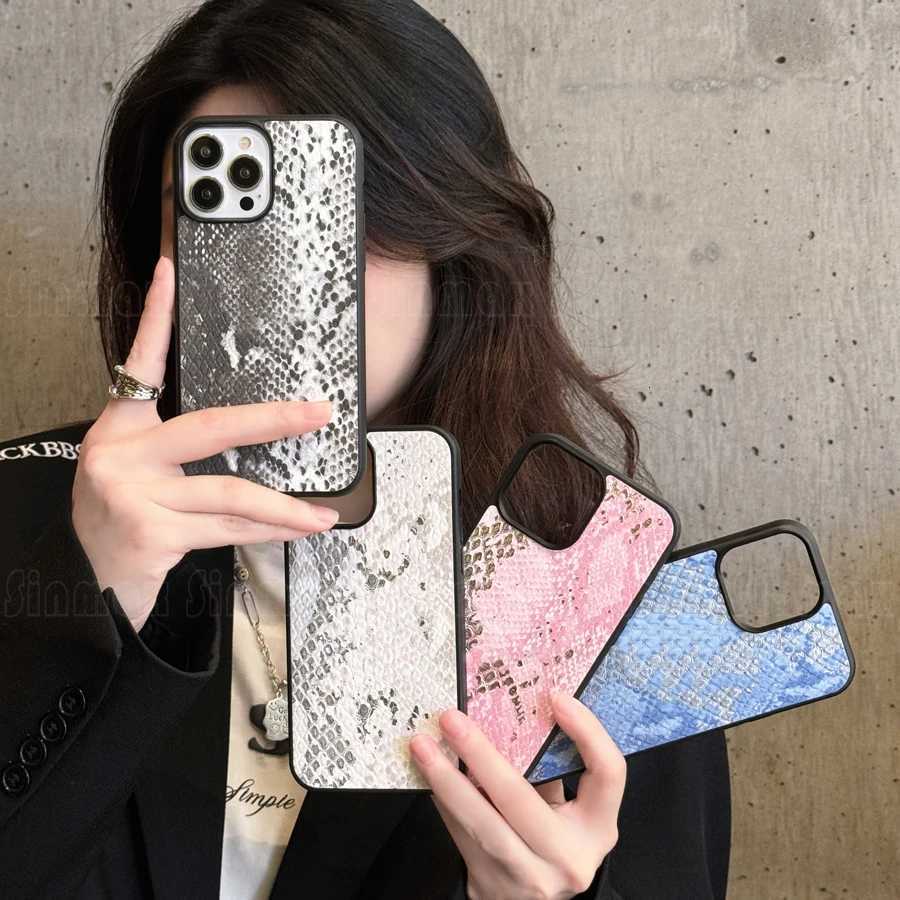 Fashion Snake Leather Grain Cell Phone Case for iPhone 17 Air 16 15 14 13 12 11 Pro Max X Xs Xr 8 7 Plus Protection Back Cover C251209