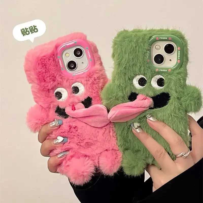 Phone Cases for Couples Plush Tongue for IPhone16 15 14 13 11 12 Pro Max Mini Plus Case Soft Winter Autumn Shockproof C251209
