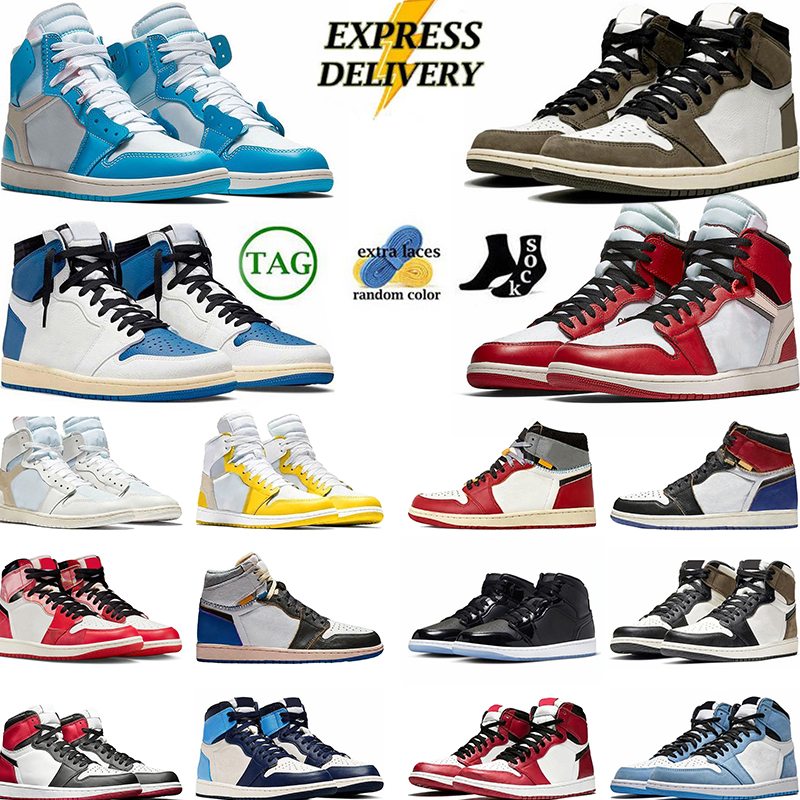 Designer J1 low High Sports Basketball Shoes Trainers Men Women 1 TS Fragmen OW Chicago OW UNC OW White Canary Outdoor Sports Sneakers