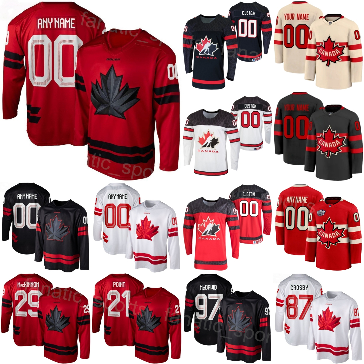 2026 Hockey Canada Jersey National 87 Sidney Crosby 29 Nathan MacKinnon 97 Connor McDavid Sam Bennett Binnington Anthony Cirelli Woman Mans Kids 4 Nations Face-Off
