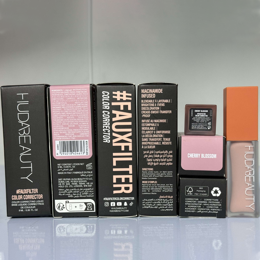 HUDA Beauty FauxFilter COLOR CORRECTOR Glossy Matte Concealer 9ml Brightening Lasting Correction Brightening Black Eyes Defects