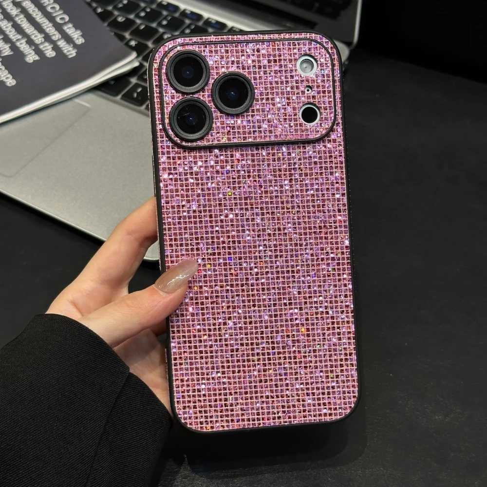 Fashion Girl Wind Glitter Sparkling Diamond Phone Case For iPhone 17 16 15 14 13 Pro Max 17Prax Glowing Diamond Sparkle Cover C251209