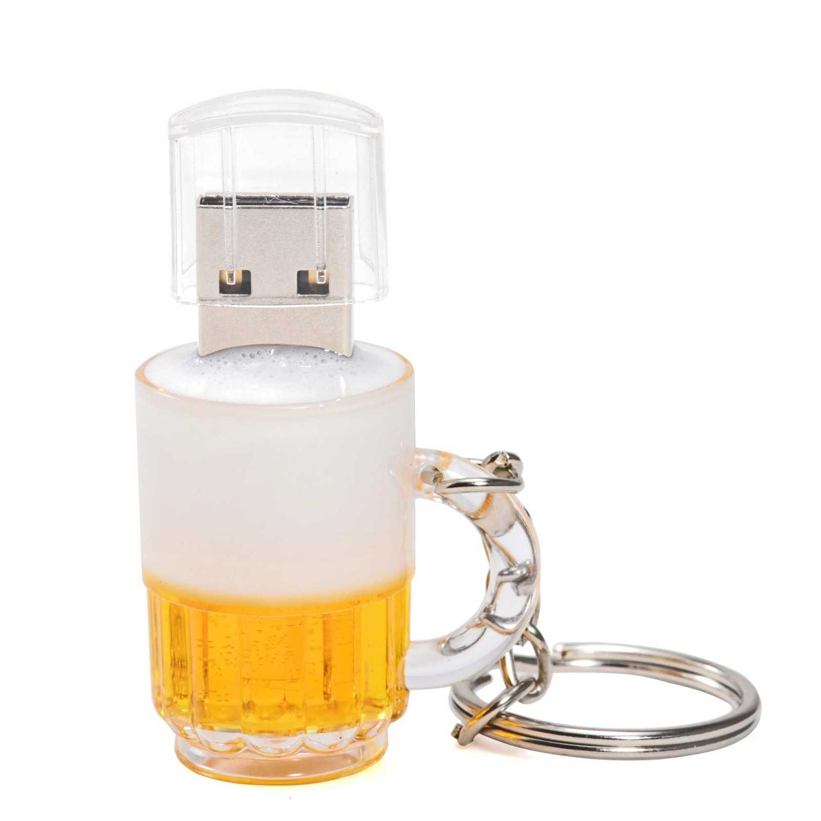 JASTER Beer Cup Model USB Flash Drive 128GB Gifts Memory Stick Key Chain Pen Drive 32GB High Speed Pendrive 16GB C251209