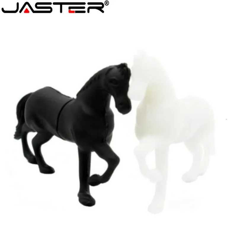 JASTER White horse style usb flash drive pretty cartoon pendrives 8gb 32gb 64gb cute memory stick 4gb 16gb pendriver gift C251209