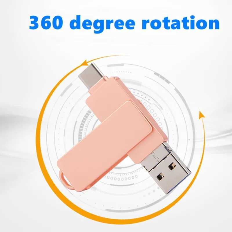 TYPE C USB Flash Drive OTG 4 IN 1 USB Stick 30 128GB Pen Drive 64GB 256GB 512GB Pendrive for phone 15 14 13 12 11 xMemory Disk C251209