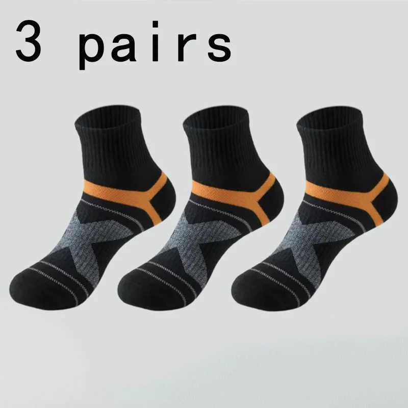 3/4/5 Pairs High Quality Men Socks Black Sports Socks Casual Soft Running Four Season Absorb Sweat Breathable Male SockT251209