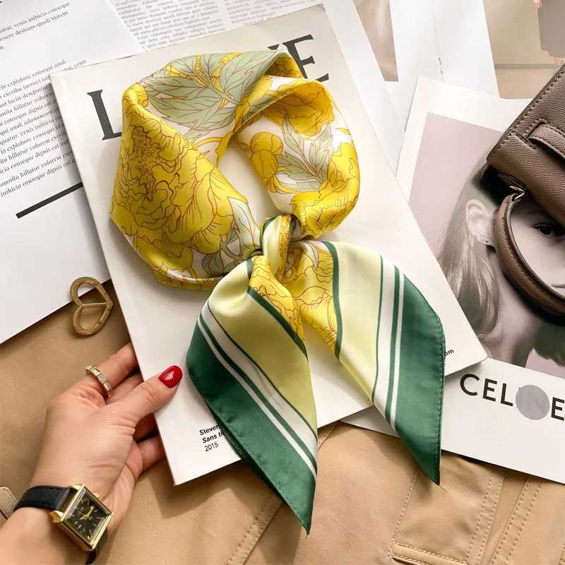 Luxury Luxury Brand Women Paisley Print Square Hijab Scarf Soft Satin Silk-like Small Neck Scarf Stylish Casual Headscarf Woman Bandana Y251208