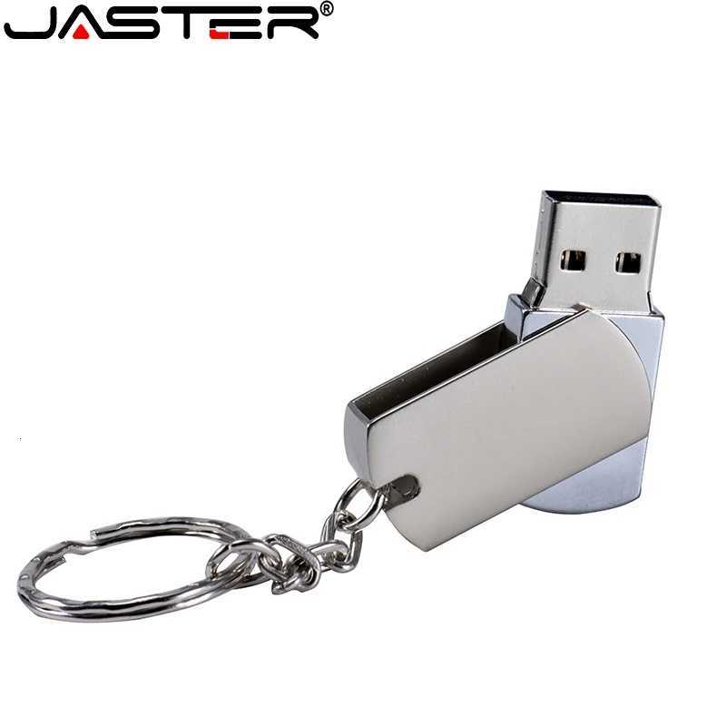 JASTER Portable Metal USB Flash Drive 64GB Mini Pendrive 32GB Silver Memory 16GB Key Chain Pen Drive Stick 8GB U Disk 4GB C251209