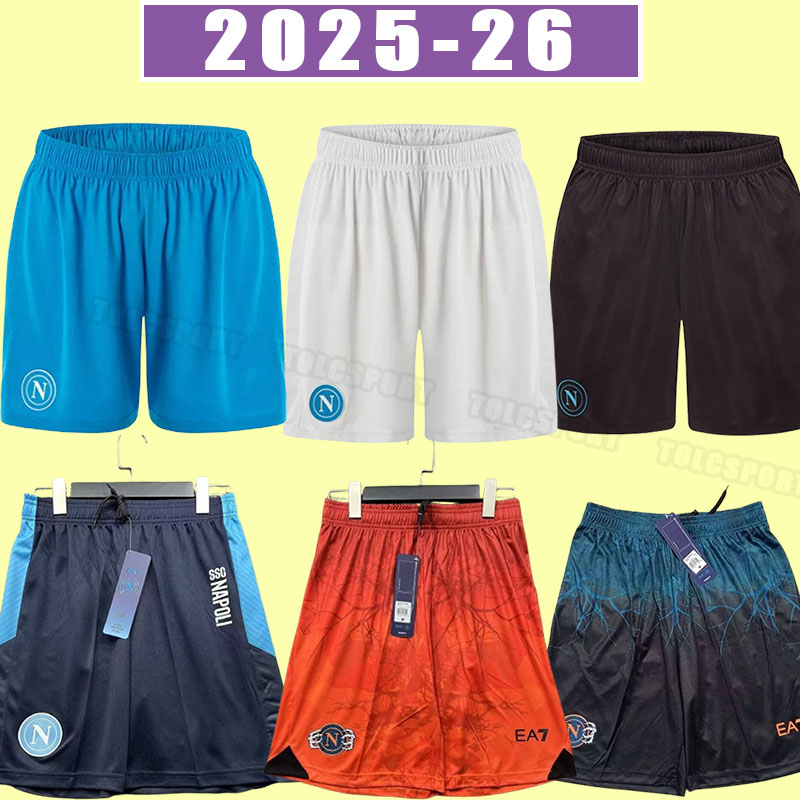 25 26 Napoli Soccer shorts OSIMHEN INSIGNE 2025 Naples MAGLIA MERTENS VERDI MILIK Men Fans player version adult football pants 2026 special edtion training