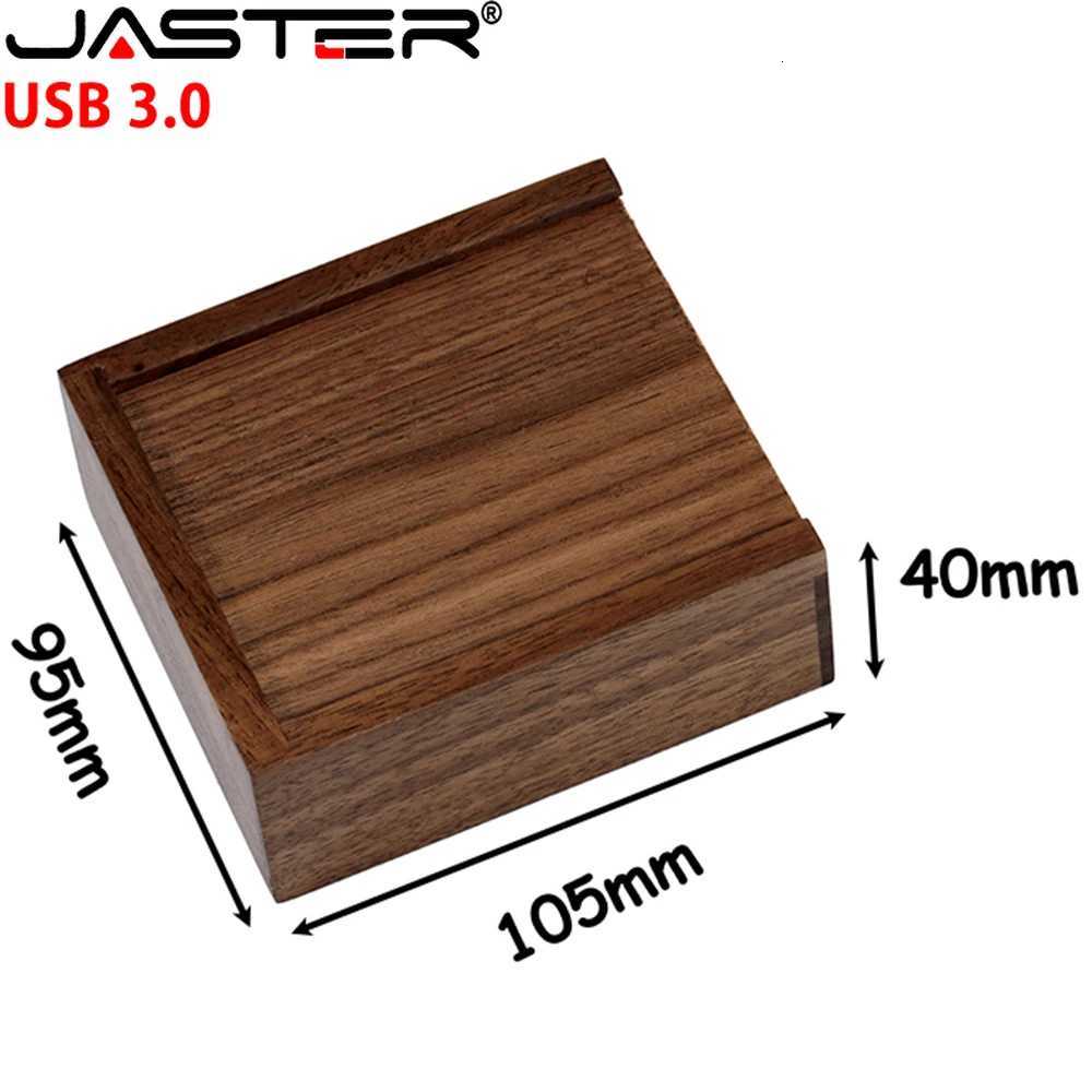 JASTER Wooden High Speed USB 30 Flash Drive Maple Leaf Album Box Pen Drive Photography Wedding Gift Memory Stick 10510540MM C251209
