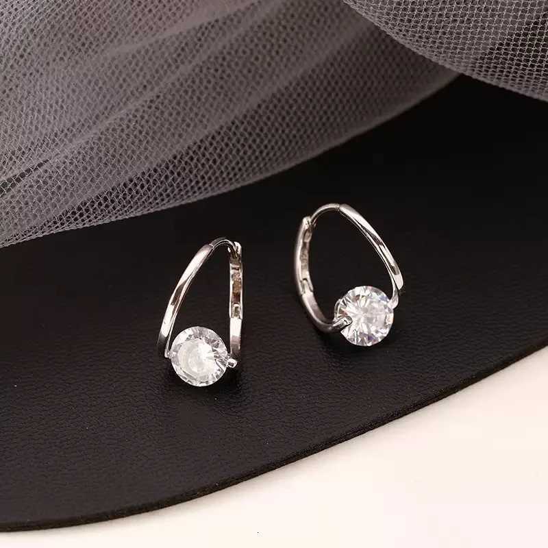 Korean Fashion Zircon Drop For Women Jewelry 2025 Trending New Luxury Womens Geometric Hoop Earrings Pendientes Gifts K251209 H260129