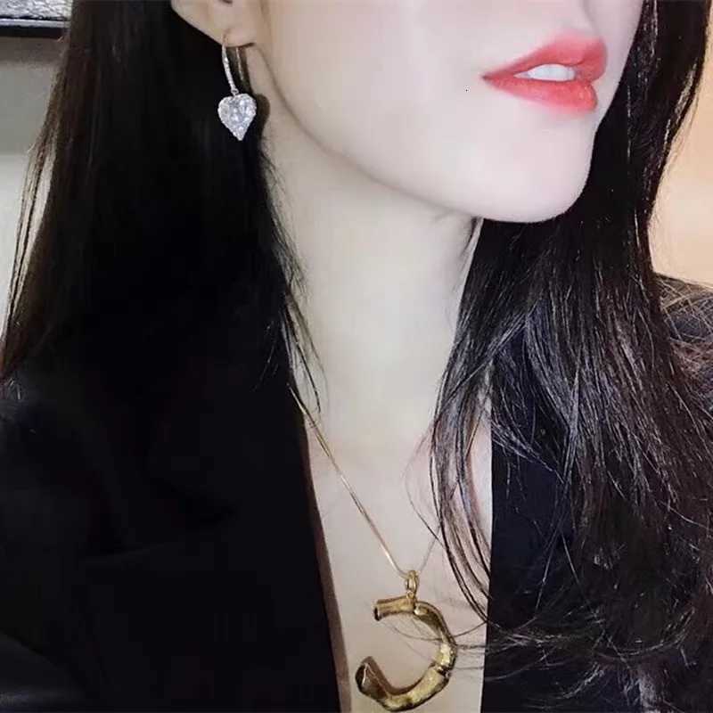 925 Sterling Silver Heart Cubic Zirconia Wedding Earrings for Women Engagement Accessories Fashion Jewelry K251209 H260202