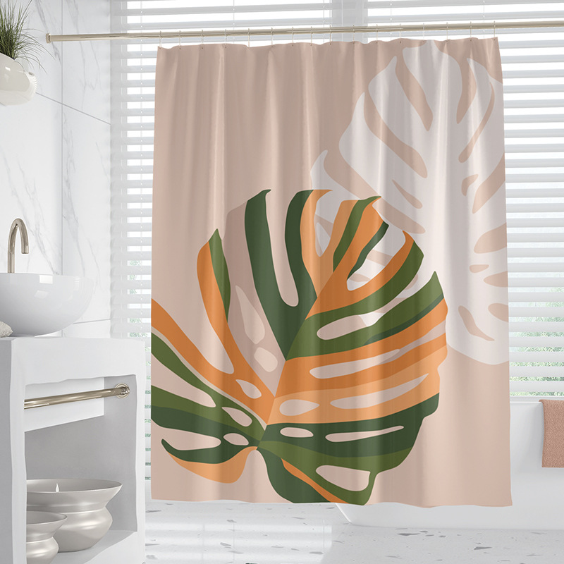 YL-37919 Waterproof and Mildew-proof Universal Bathroom Curtain, Modern Minimalist Toilet Partition Curtain, Thickened Covering Curtain